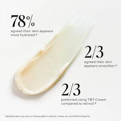 DIME Beauty TBT Cream texture swatch shows quick-absorbing night cream.
