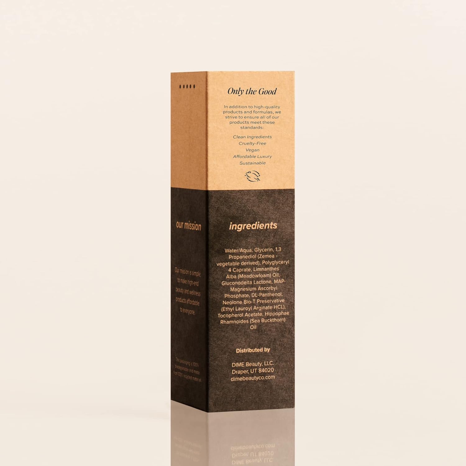 DIME Beauty Thirsty Face Mist on-skin close-up demonstrates rapid cooling and hydration.