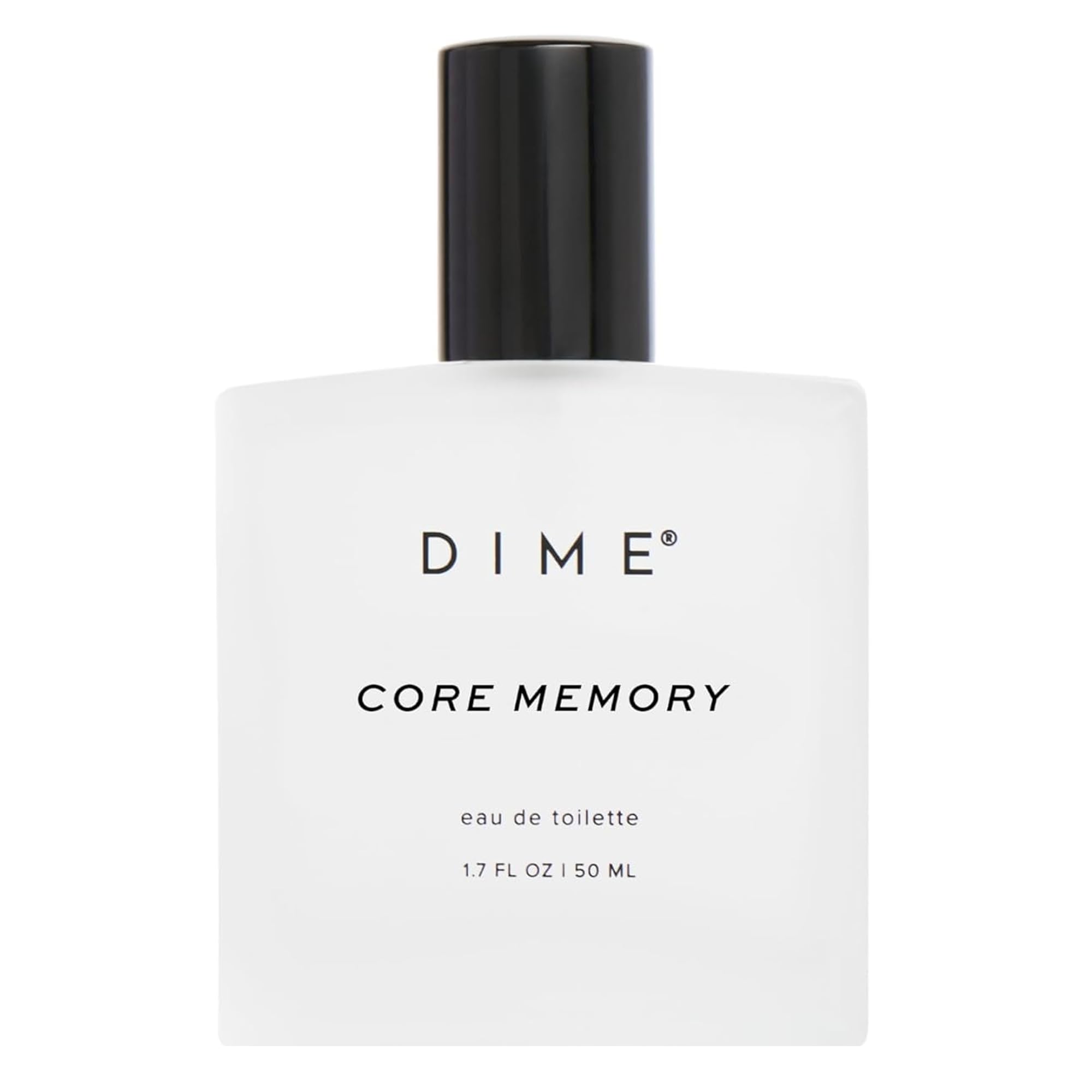 DIME Core Memory bottle-front view showcasing bright citrus fragrance for everyday wear.