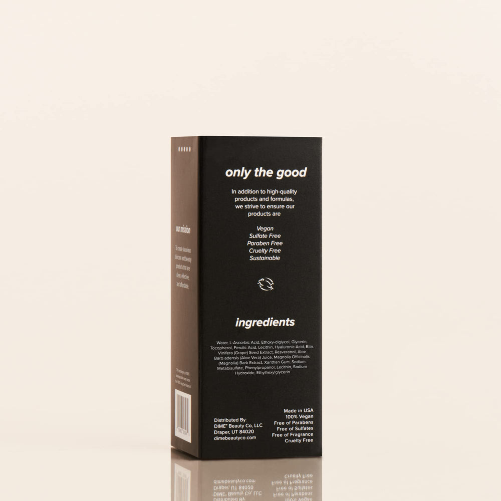 DIME Hyper Glow Serum routine for morning and night glow