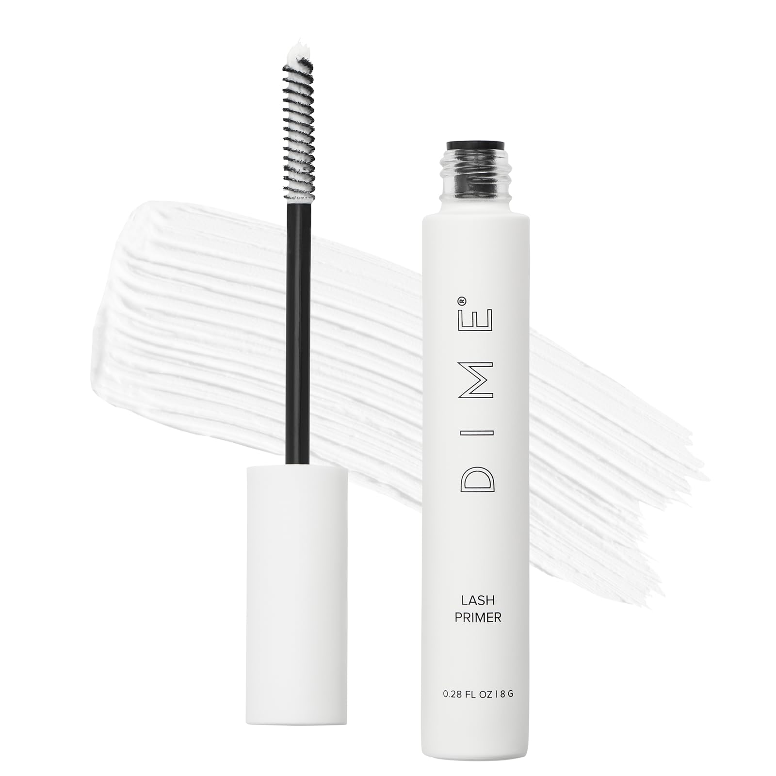 DIME Lash Primer packaging with sustainable materials for eco-friendly daily use.