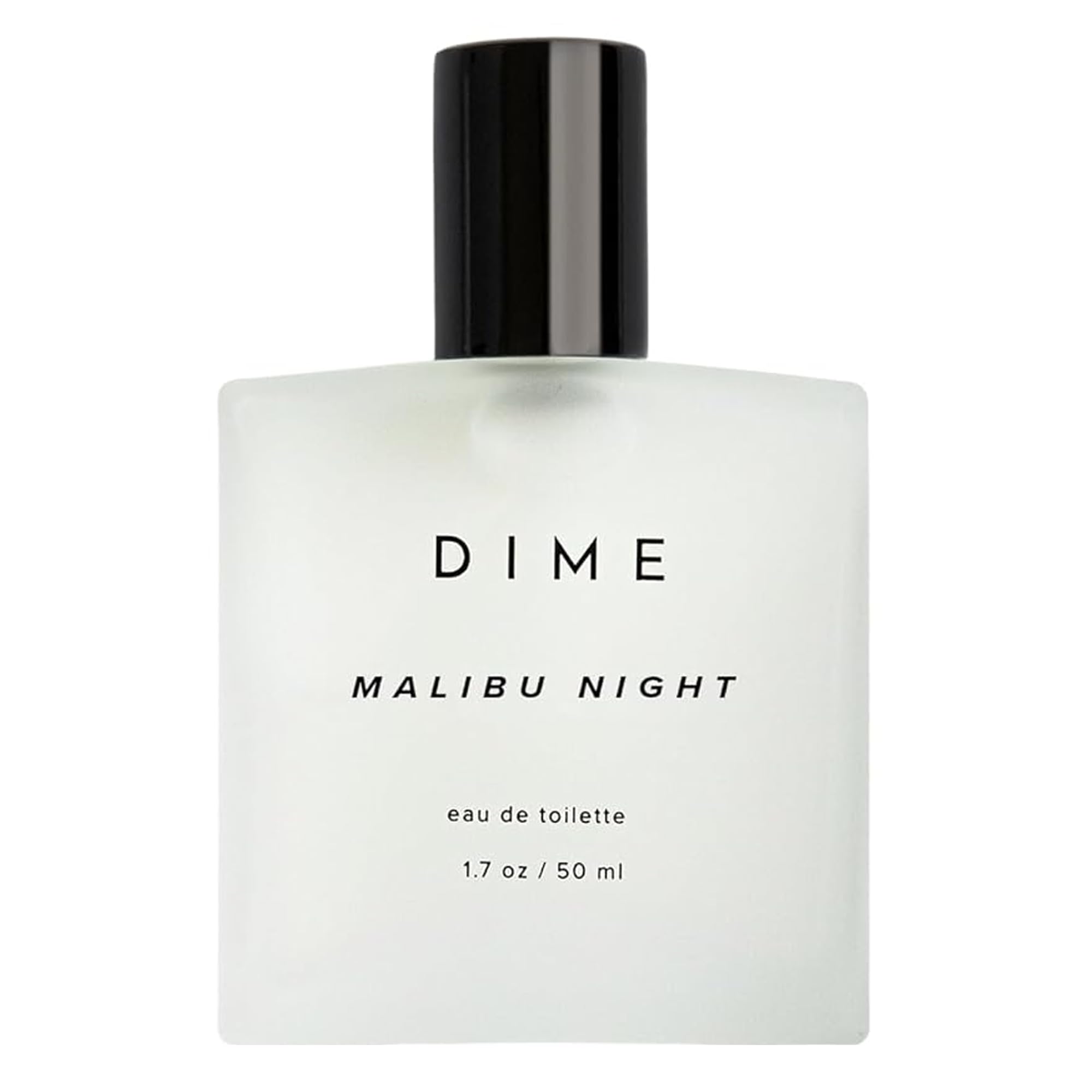 DIME Malibu Night bottle front shows a clean, modern design for daily luxury.