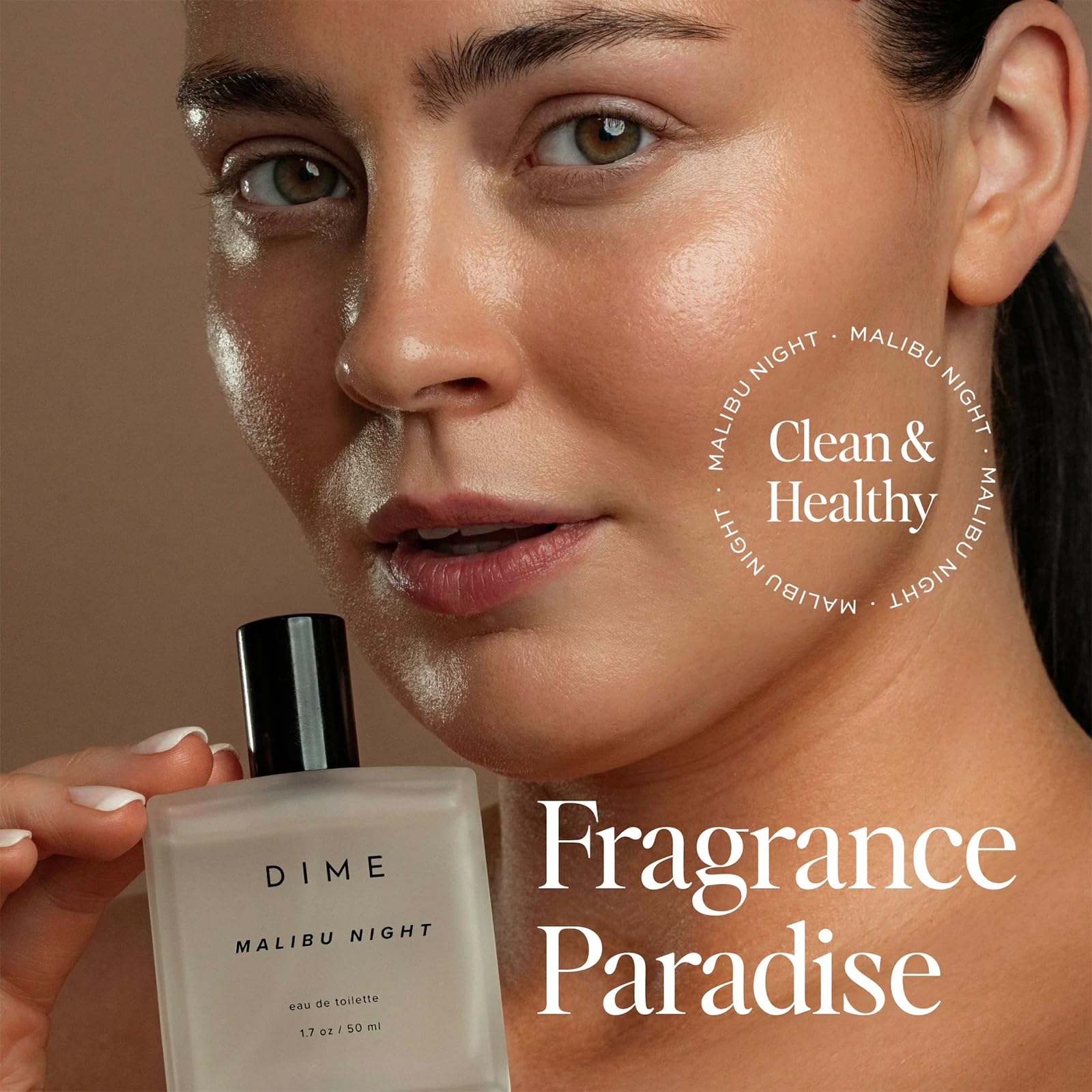 DIME Malibu Night creamy base notes vanilla and coconut evoke smooth warmth.