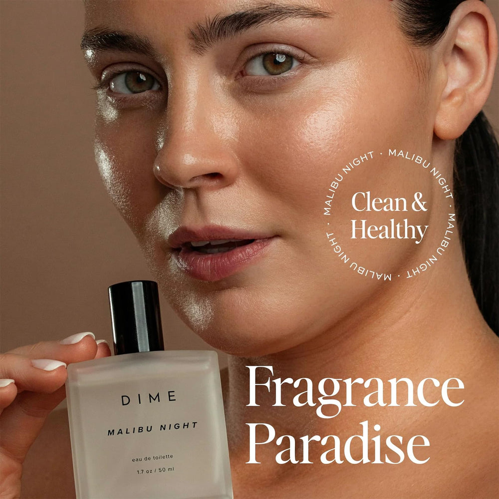 DIME Malibu Night creamy base notes vanilla and coconut evoke smooth warmth.