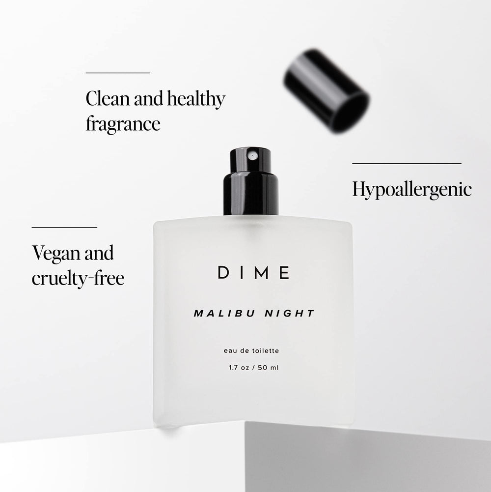 DIME Malibu Night top notes raspberries and tropical fruits energize the opening.
