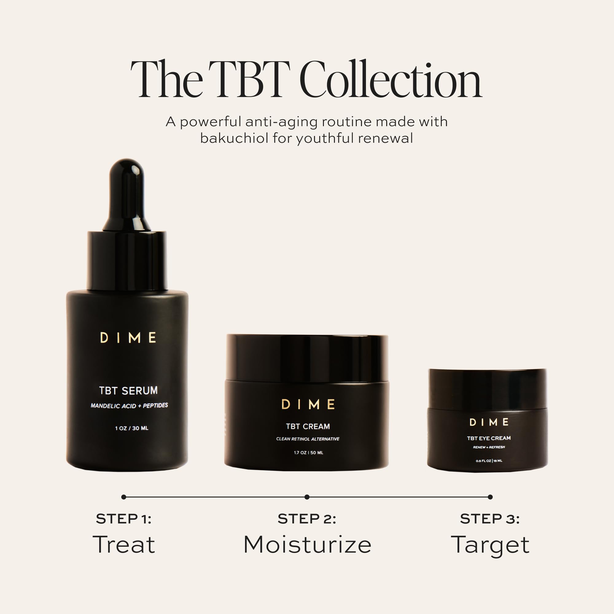 DIME TBT Eye Cream sustainable packaging signaling eco-friendly skincare