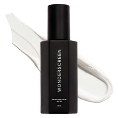 DIME Wonderscreen SPF 30 tube being applied to the face for daily protection.