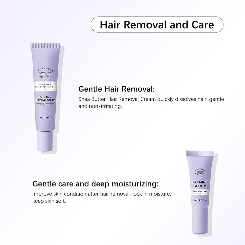 DIMOT facial-hair-removal-cream-application demonstrates gentle, controlled cream application