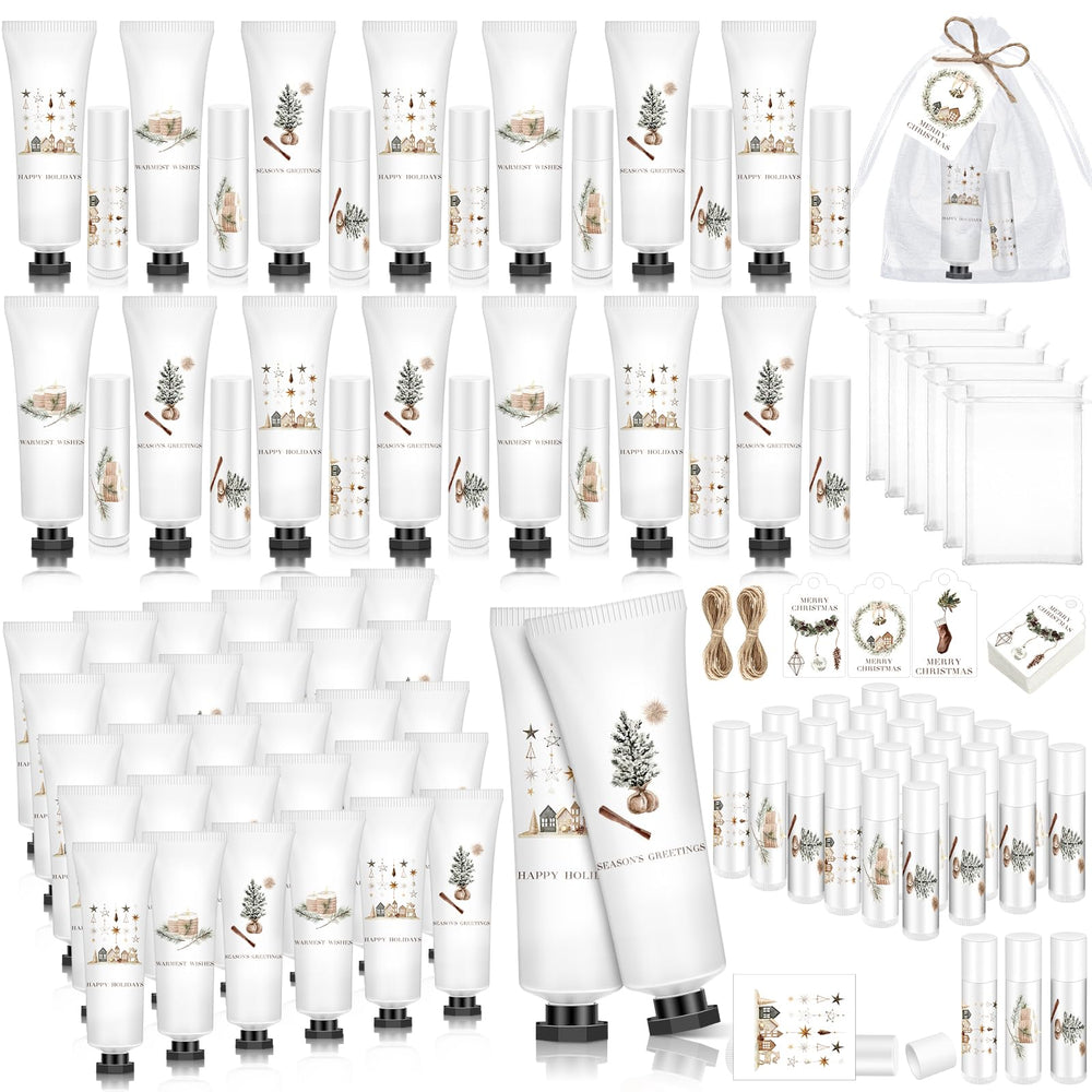 Dimsile Christmas hand cream tubes showcase rustic design for daily hand moisture.
