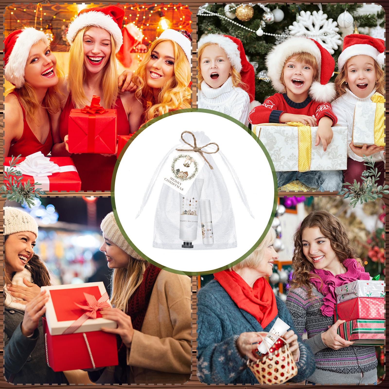 Dimsile gift-set display captures a photo-ready holiday arrangement.