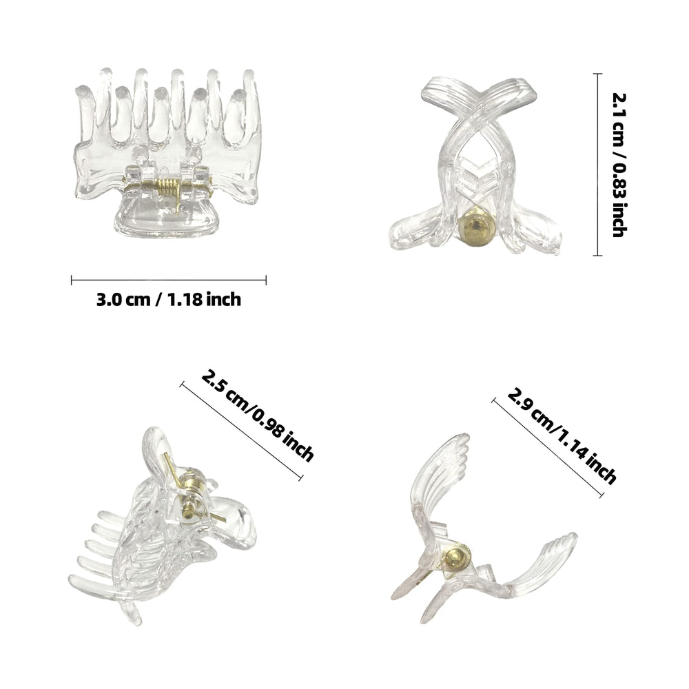 DIMUGE small 1-inch hair clips close-up highlighting strong grip and smooth finish.