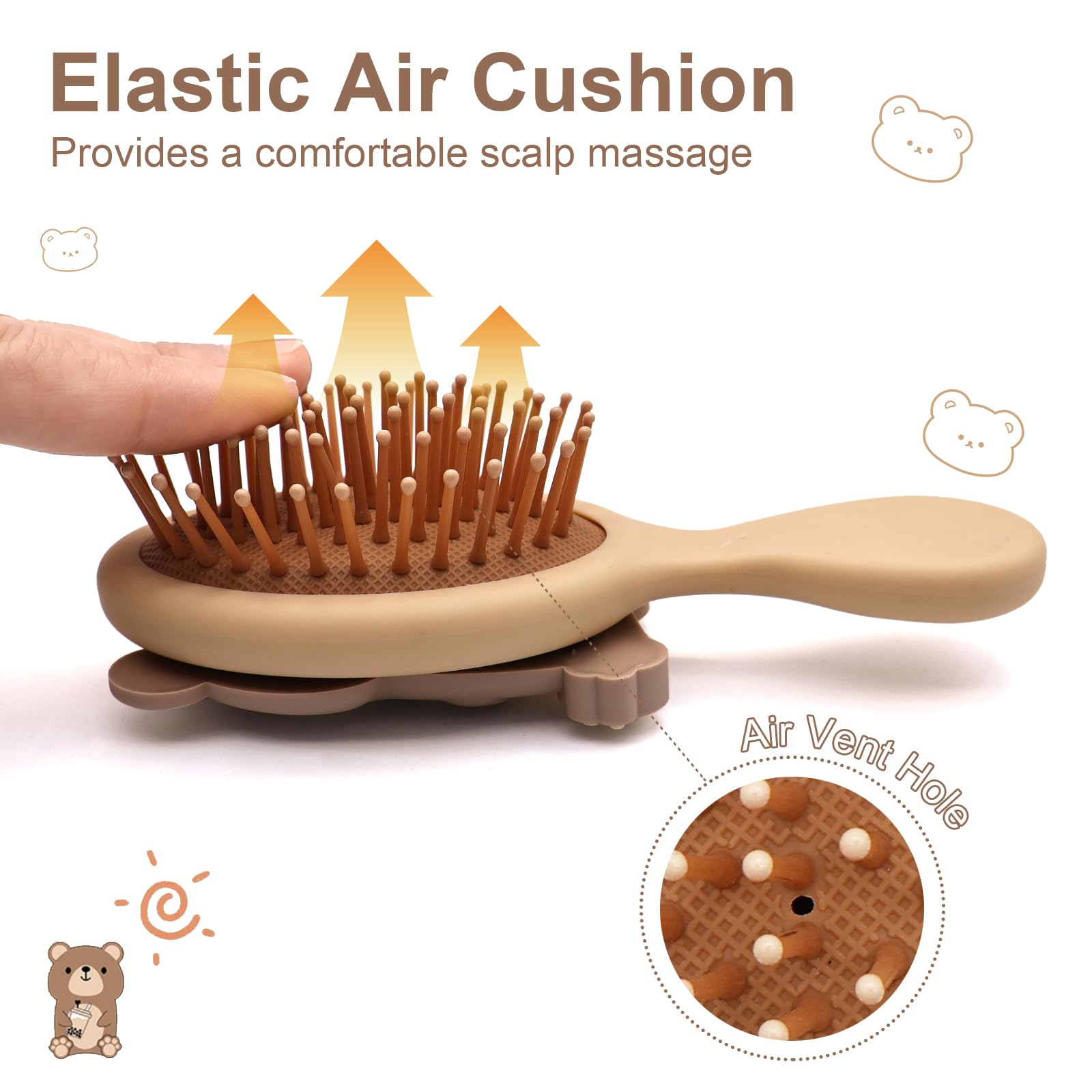 DINATIS high quality ABS shell keeps the brush durable and kid-friendly