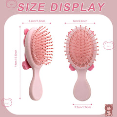 Dinatis mini toddler hair brush soft silicone bristles glide through tangles safely