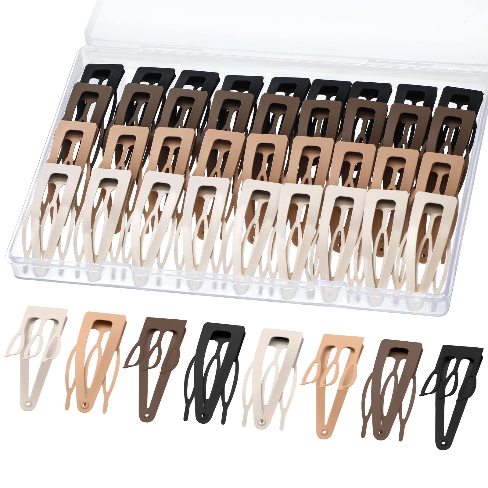 Dingion double-grip hair clip metal snaps 60pcs offers secure hold.