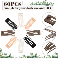 Dingion smooth-texture metal hair clip provides comfortable secure hold.
