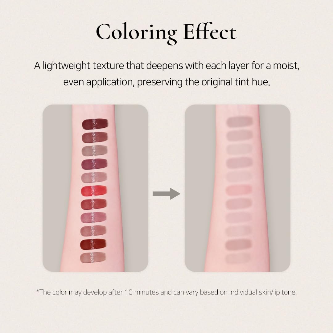 DINTO Blur-Glowy MINI Lip Tint vegan cruelty-free badge highlighted on packaging