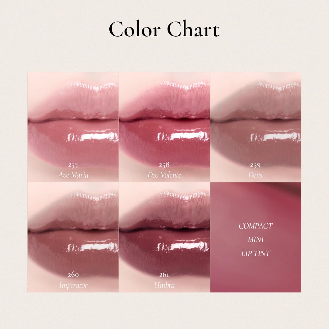 Dinto Blur-Glowy MINI Lip Tint water-to-oil coating delivers smooth, glossy shine.