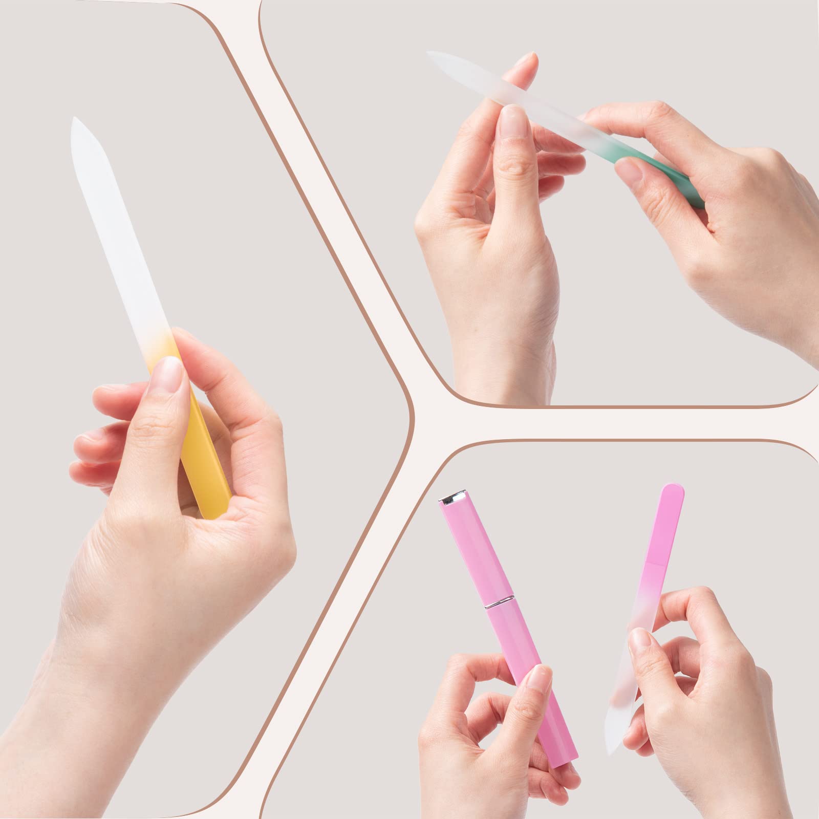 Diodiva crystal nail file cyan case ideal for travel touch-ups and long-lasting edge.