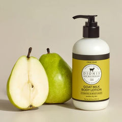 Dionis Goat Milk Body Lotion dermatologist-tested label indicates suitability for sensitive skin.