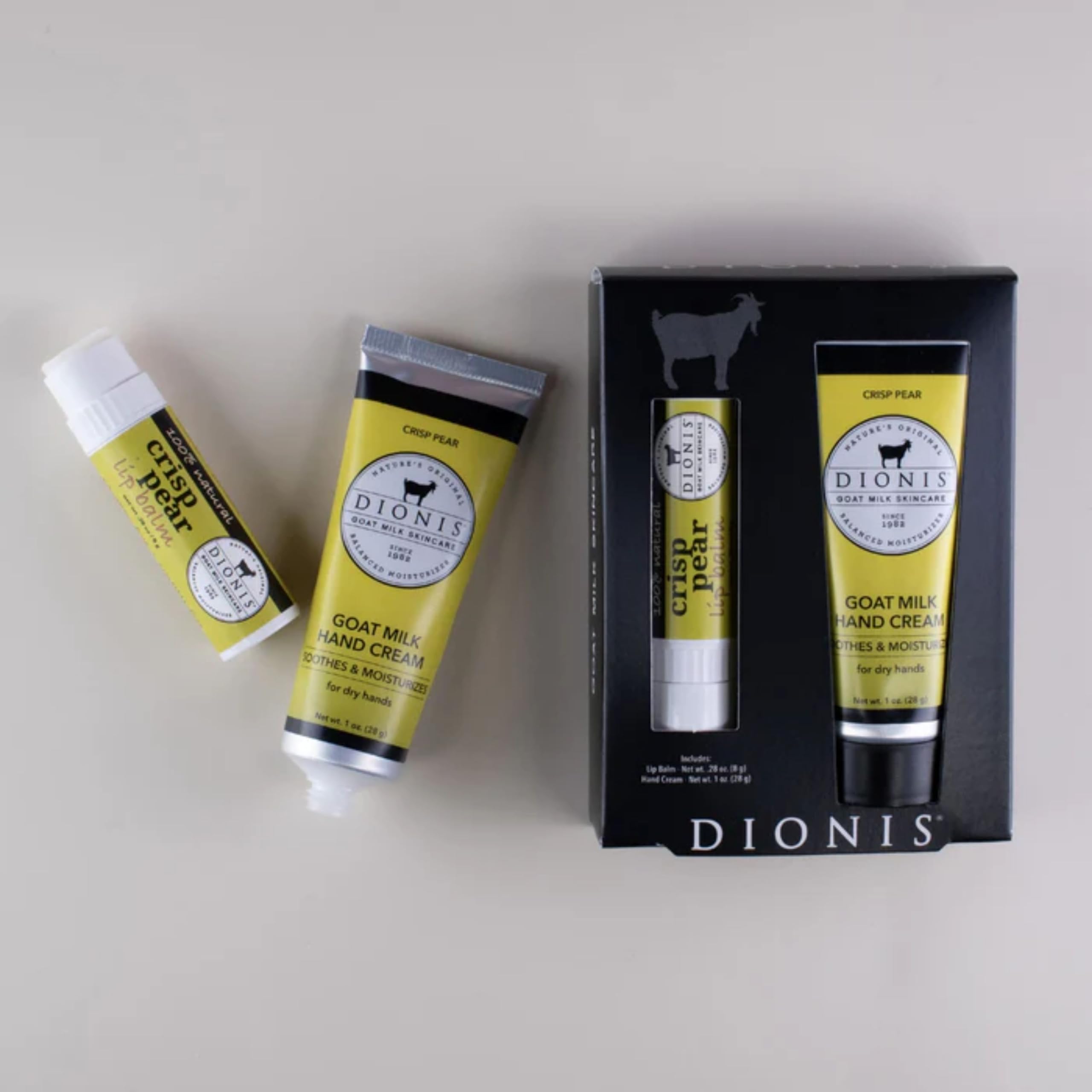 Close-up of Dionis lip balm texture, smooth and non-sticky