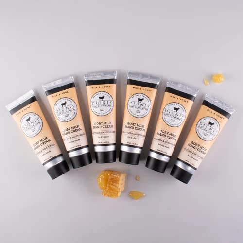 Dionis packaging showing six-pack display of hand creams