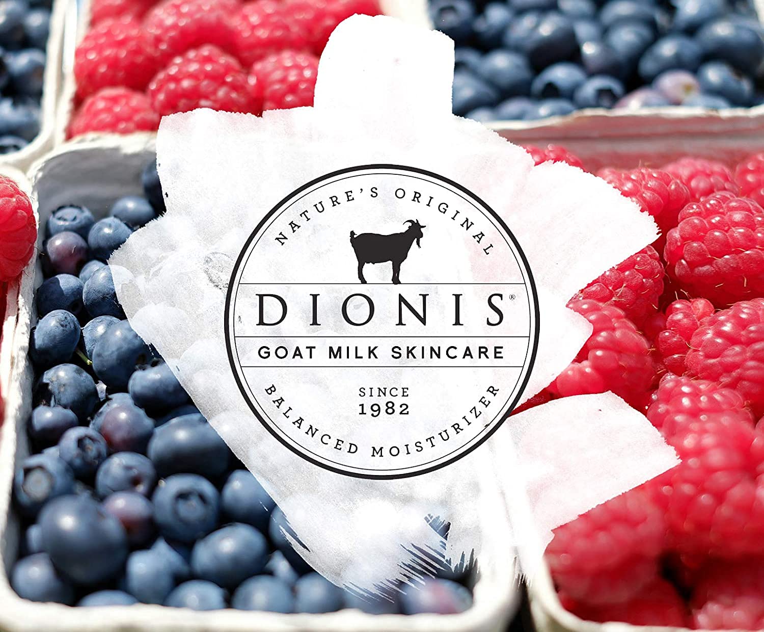 Dionis paraben-free label signals gentle, preservative-free lip balm for lips.