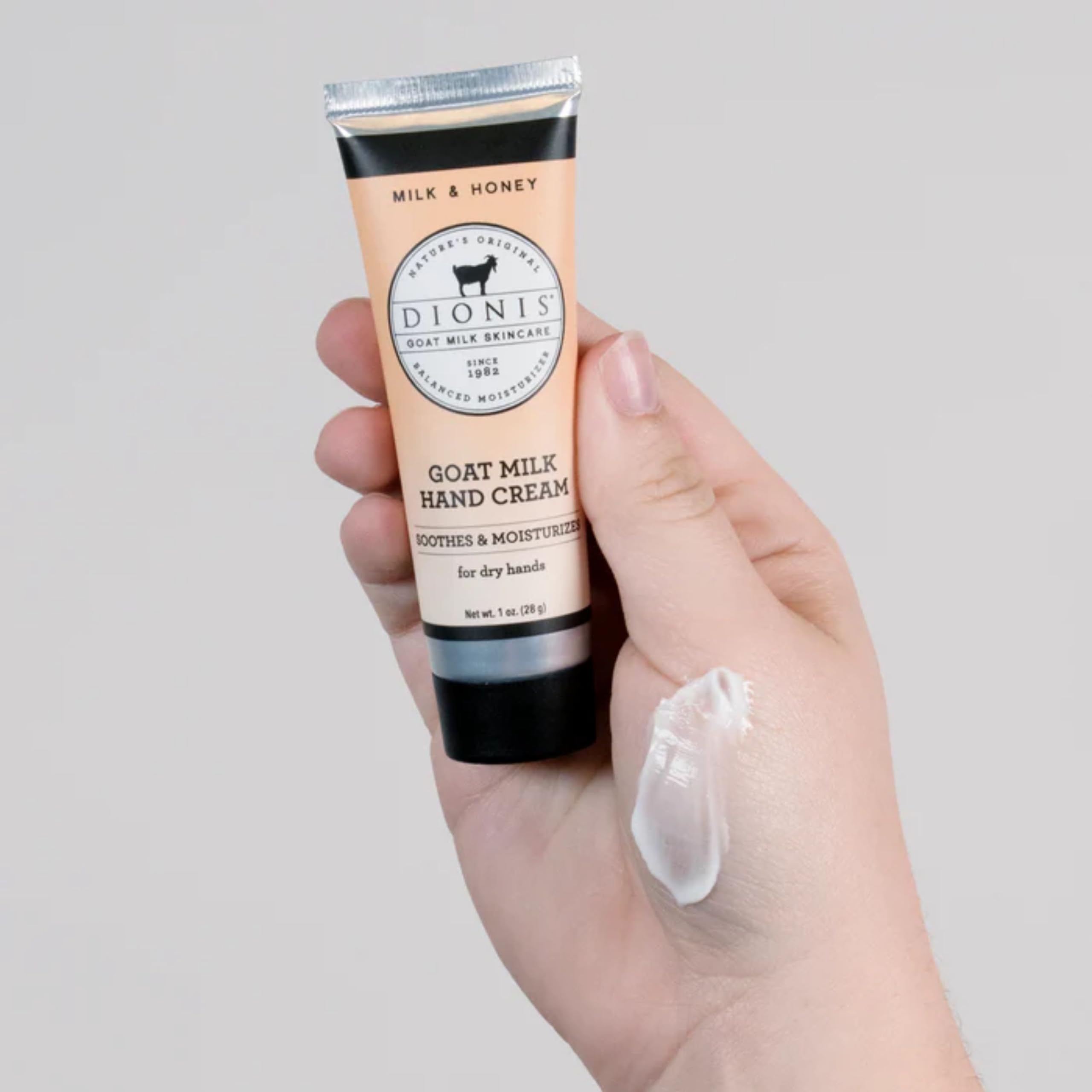 Dionis scented hand cream being applied for daily hand care