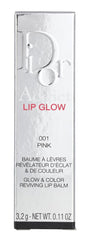 Dior Addict Lip Glow 001 Pink close-up swatch shows creamy texture