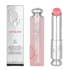 Dior Addict Lip Glow 001 Pink swatch with soft pink, hydrating shine