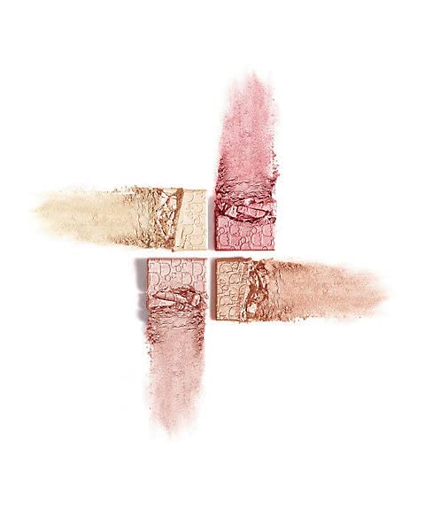 Dior Backstage Glow Face Palette Rose Gold swirl enhances buildable luminosity for evening looks.