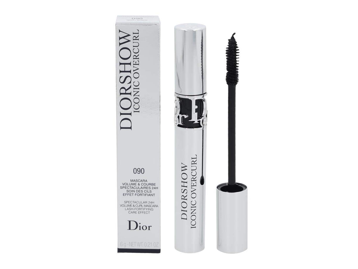 Dior Diorshow Iconic Overcurl bottle showing sleek design and curl-boosting formula.