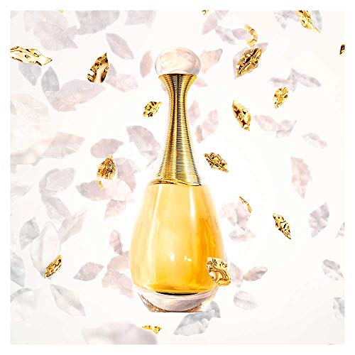 Dior J'adore flacon angled, ideal for elegant evening wear.