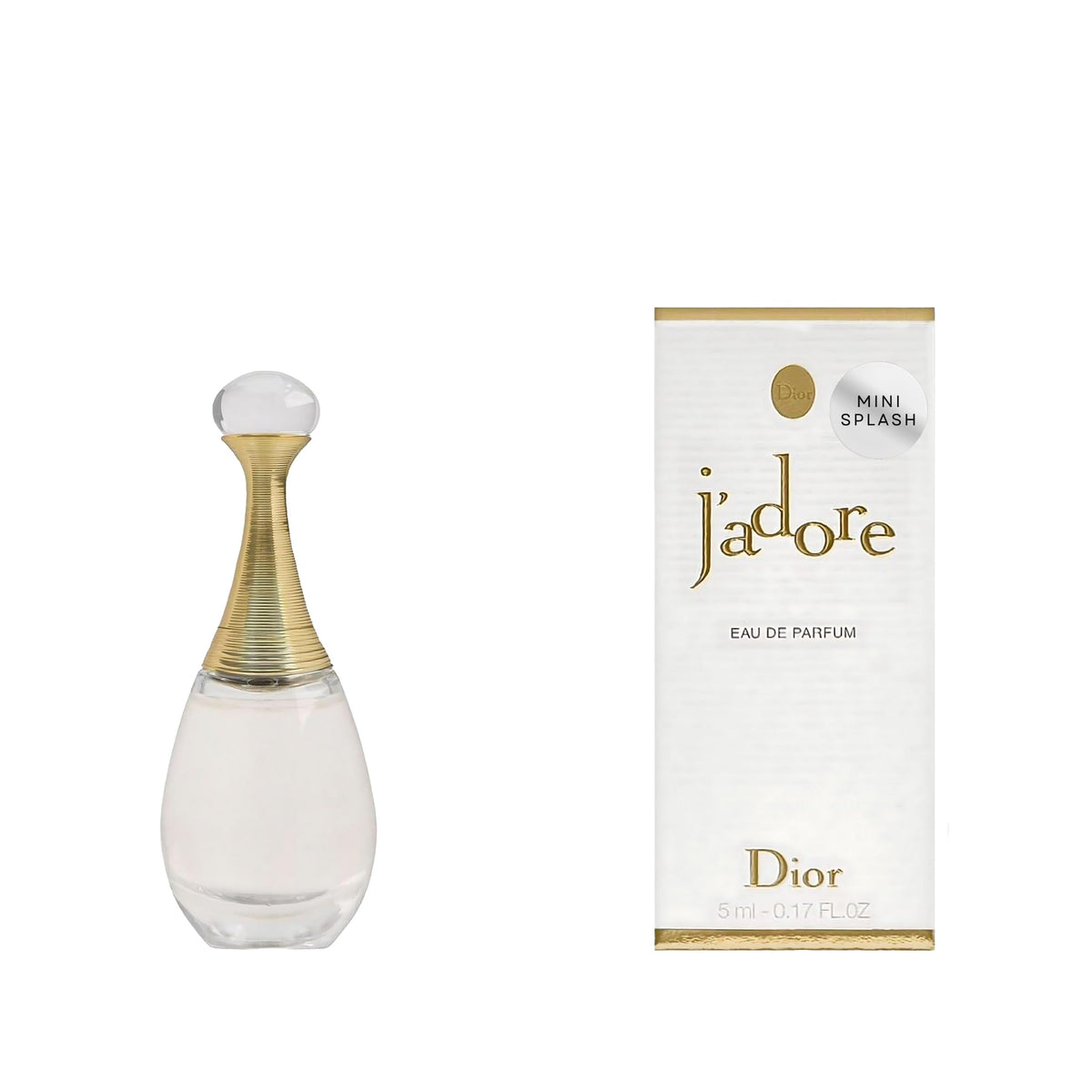 Dior Jadore mini splash bottle for on-the-go elegance and everyday refinement.