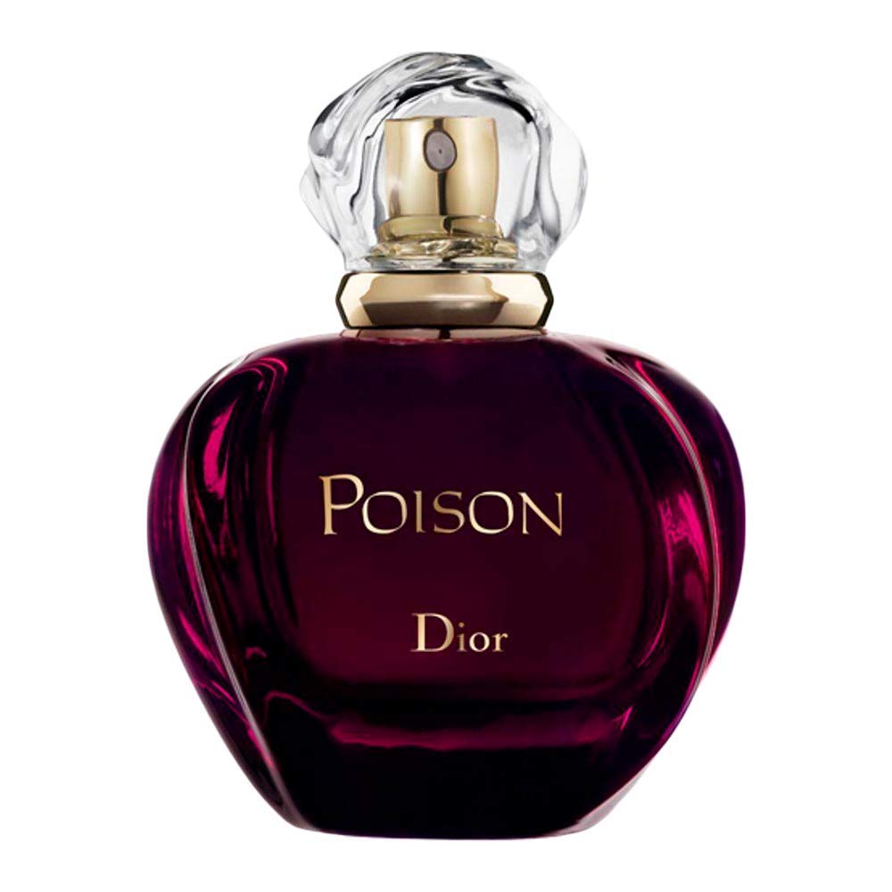 Christian Dior Poison EDT bottle front view for luxurious evening wear.