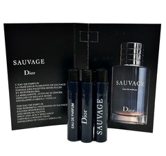 Dior Sauvage sample vial in hand demonstrates discreet testing and momentary refresh.