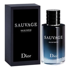 Dior Sauvage Parfum bottle side view, sleek silhouette for gifting or display.