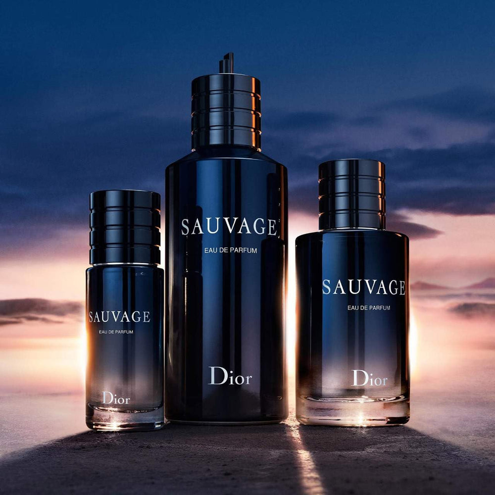 Dior Sauvage Parfum bergamot and pepper closeup highlighting a fresh opening.