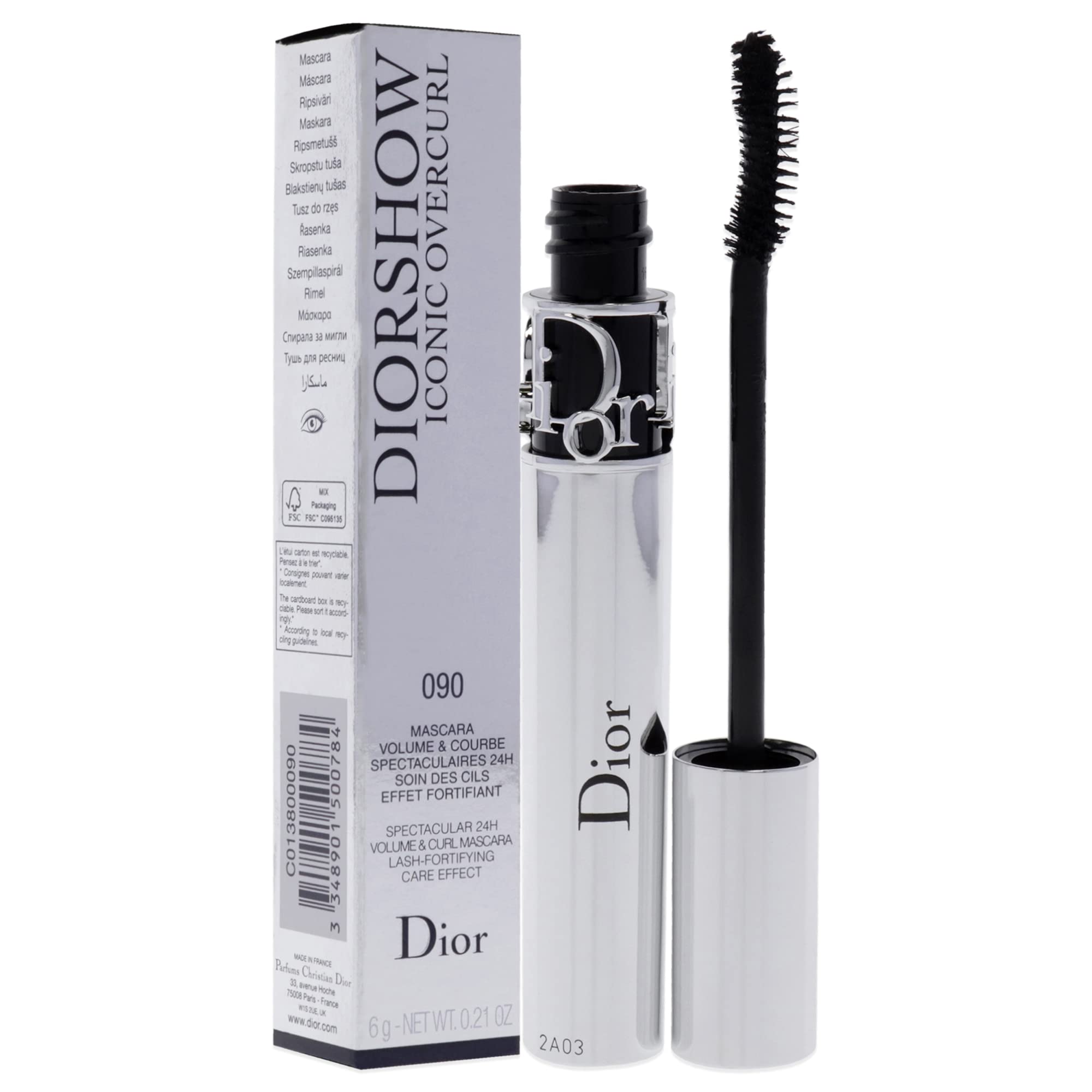 Dior Diorshow Iconic Overcurl curved brush application for easy lengthening