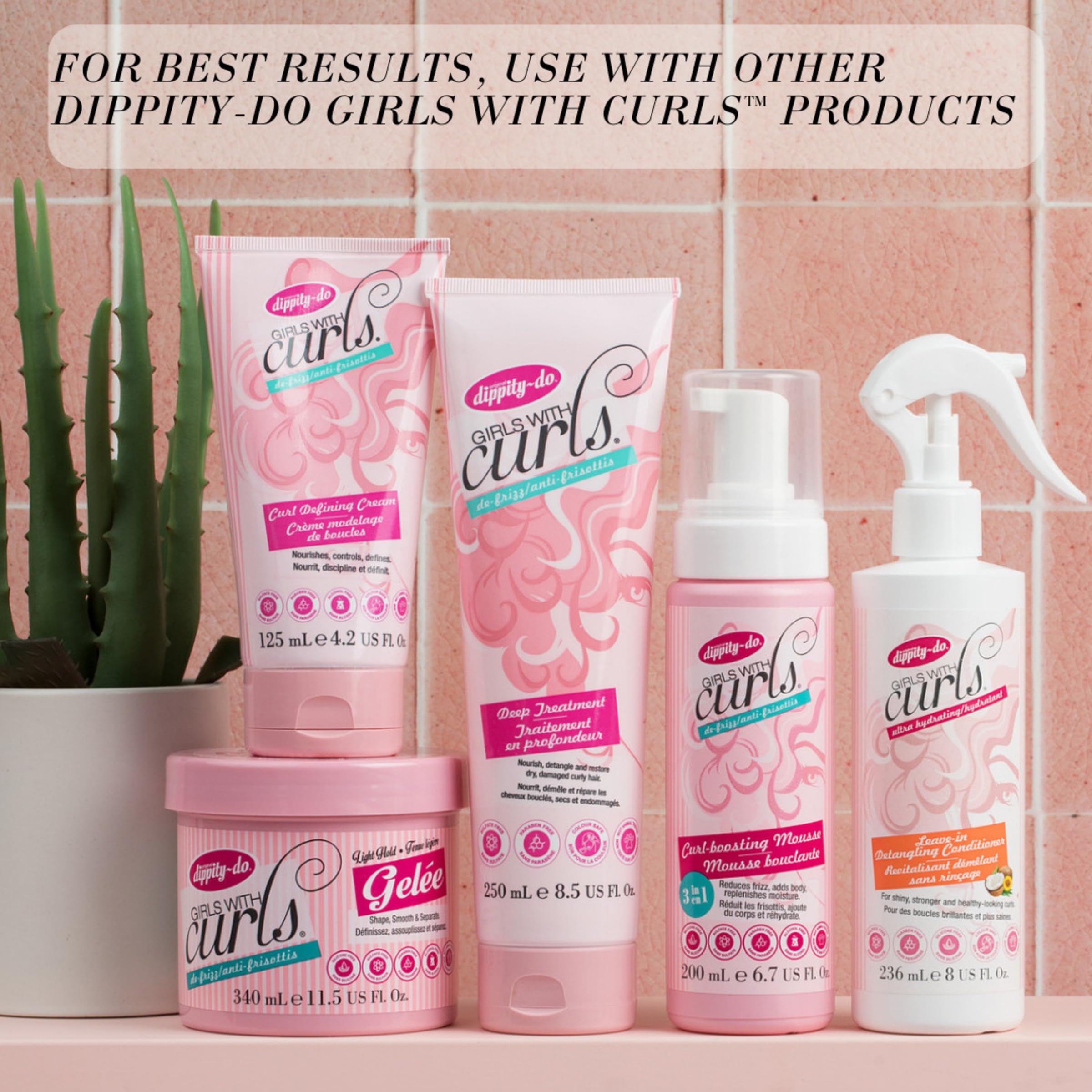 Dippity Do Curl Boost Spray hibiscus olive oil ingredients nourish hair.