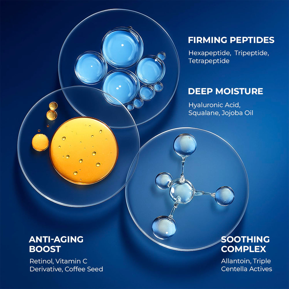 DipSeven eye area care close-up indicating under-eye support