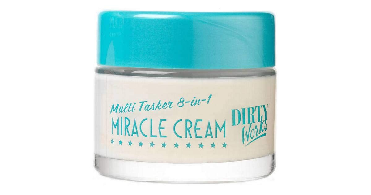 Dirty Works 8 in 1 Miracle Cream bottle highlights convenient daily hydration