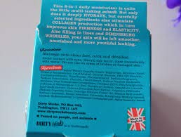 Dirty Works Miracle Cream label promotes versatile firming and nourishment