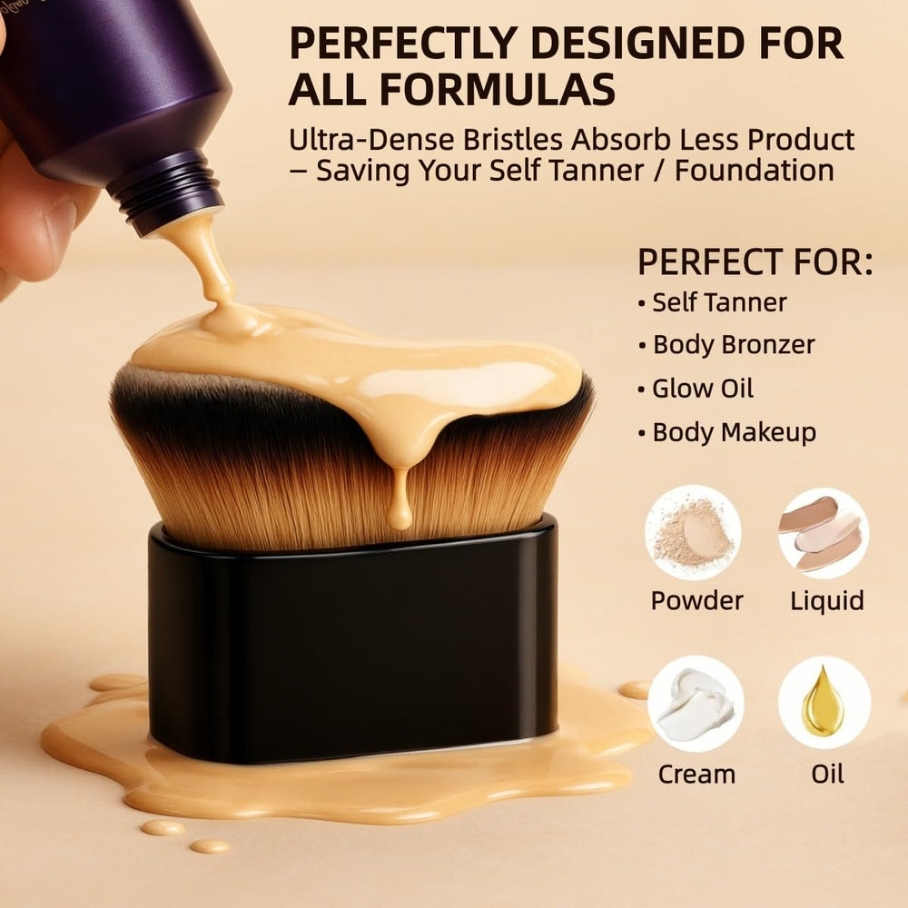 Diryi professional kabuki brush body-application provides quick, even coverage on limbs.