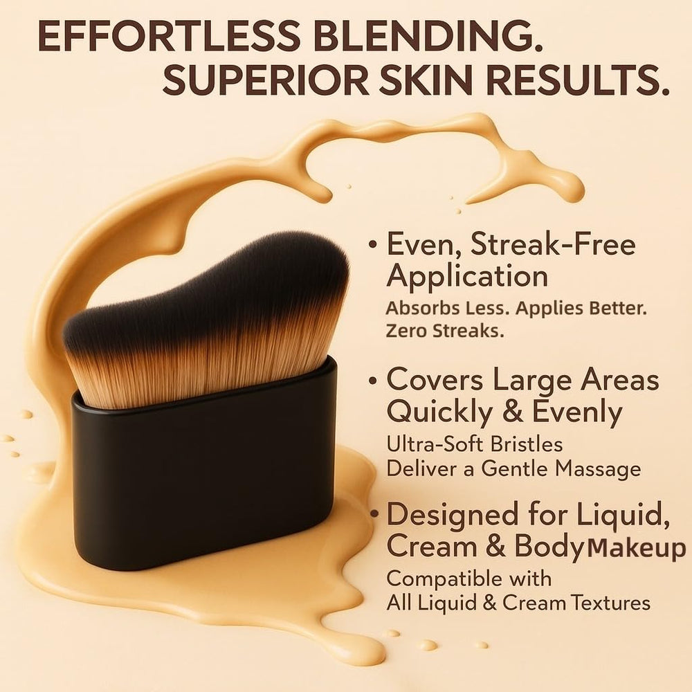 Diryi self-tanner brush total-coverage supports seamless, buildable color.
