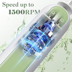 Ditefun brush cleaner spin-dry feature in action enables quick air-dry after cleaning.