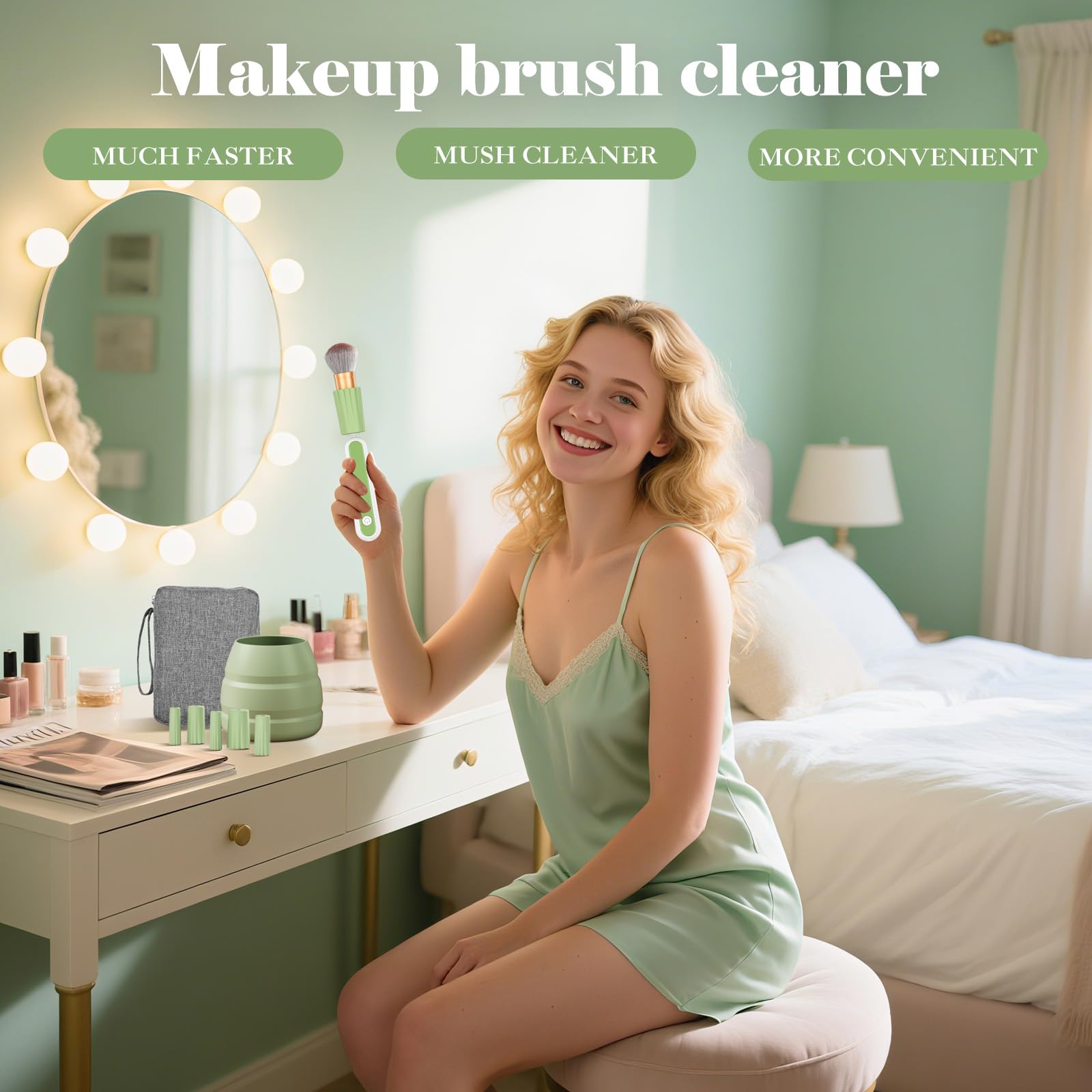 Ditefun green color model highlights eco-friendly style and modern appeal.