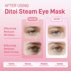 Ditoi mascarilla ocular rosa, ajuste suave con ganchos para dormir.