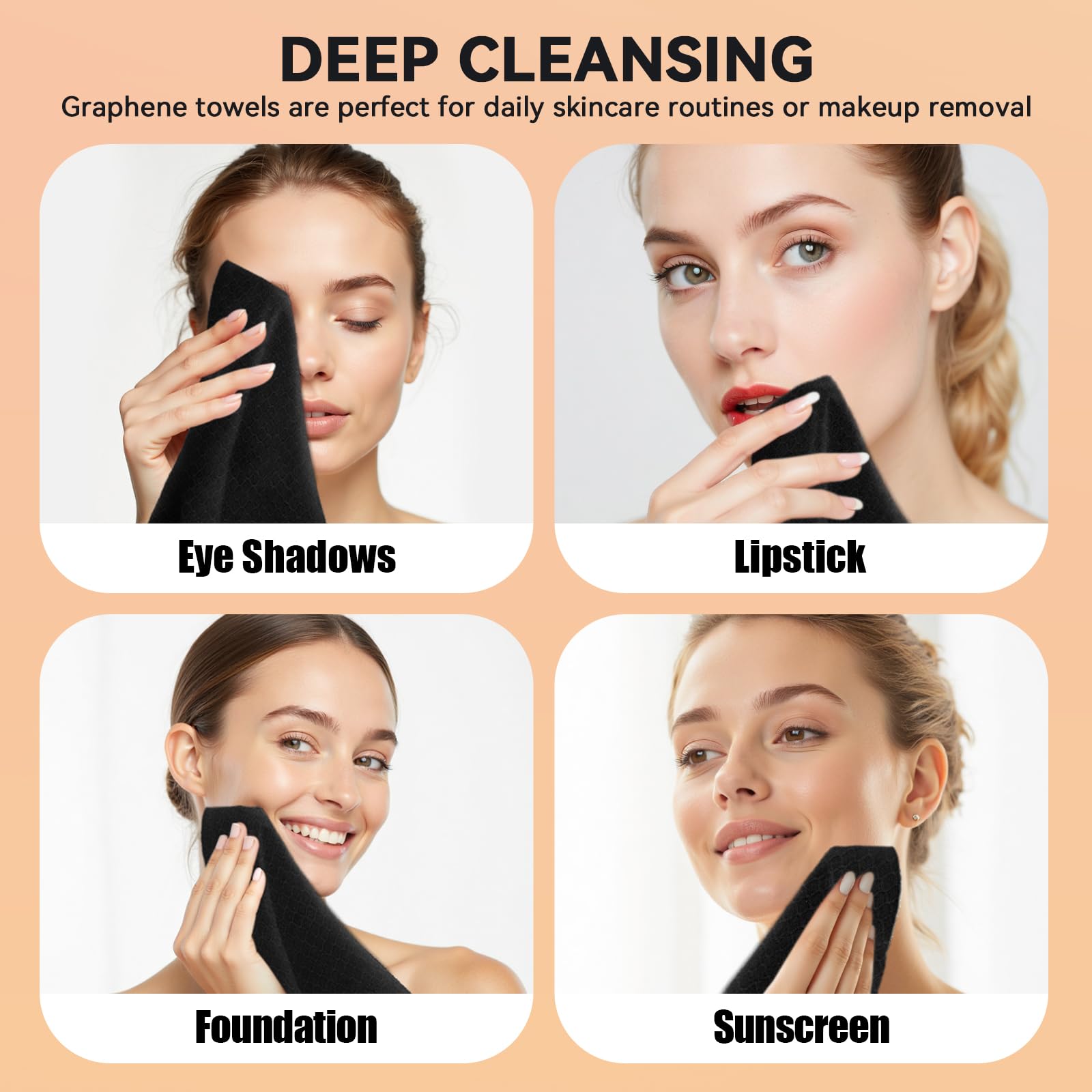 Ditoi face towels makeup removal action on skin in use