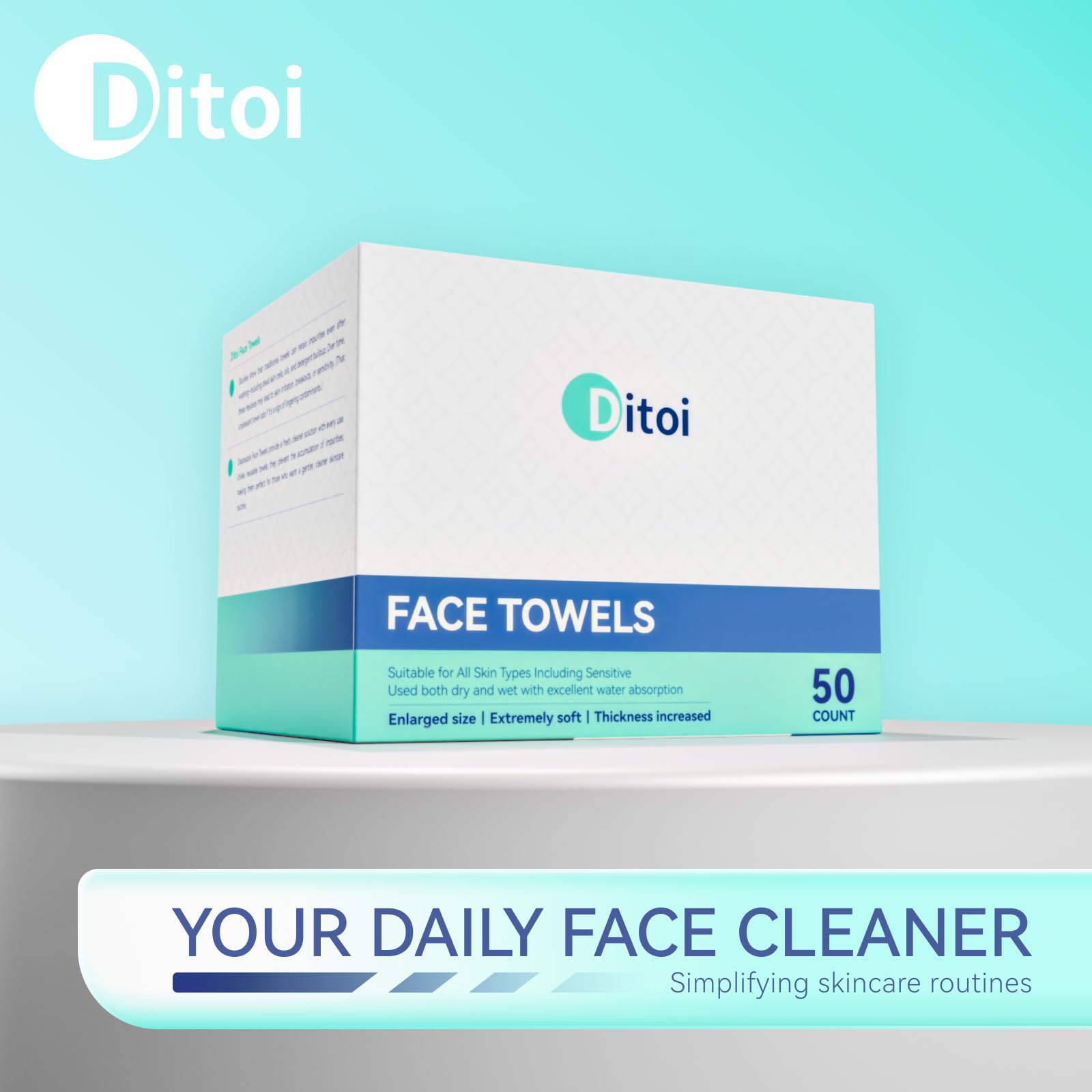 Ditoi disposable face towels multipurpose cleaning image shows home and travel uses.