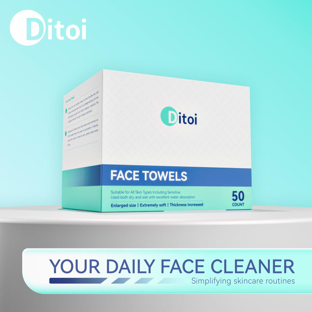 Ditoi disposable face towels multipurpose cleaning image shows home and travel uses.